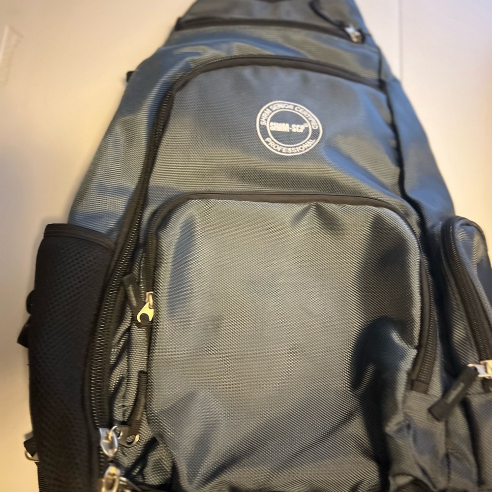 Unisex SHRM-SCP Black/Grey Slingback Backpack